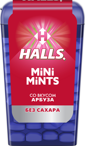 Конфеты Halls Mini Mints со вкусом арбуза без сахара 12.5г