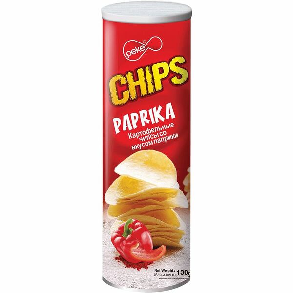 Чипсы картофельные Peke со вкусом паприки, 130г