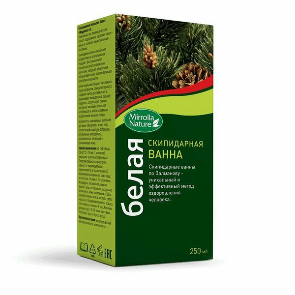 Эмульсия Mirrolla Скипидарная для ванн белая 250 мл