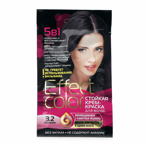 Крем-краска для волос оттенок 3.2 баклажан FitoКосметик, саше