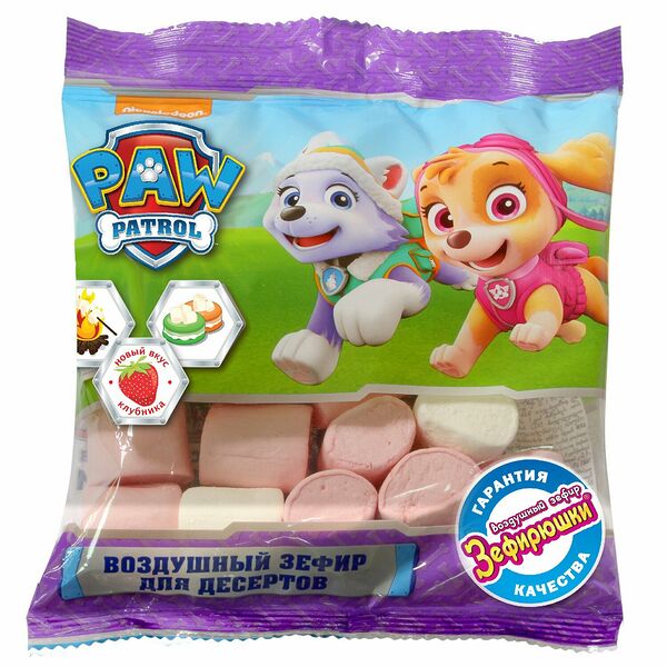 Зефир для десертов воздушный Зефирюшки Щенячий патруль, 80г