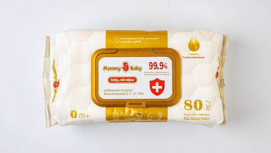 Салфетки влажные детские Mommy baby, 80 шт