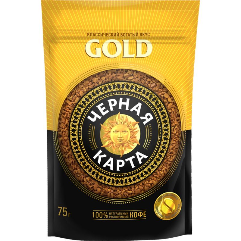 

Кофе растворимый Черная Карта Gold 75г