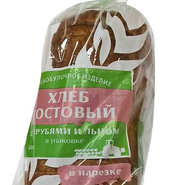 Хлеб Хлебная мануфактура тостовый с отрубями и льном