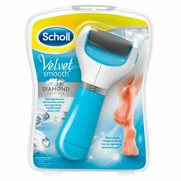Scholl Электрическая роликовая пилка для удаления огрубевшей кожи стоп