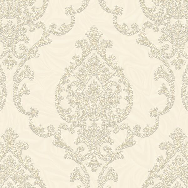 Обои WallSecret Savoy, горячее тиснение на флизелиновой основе, бежевый, 1,06х10 м