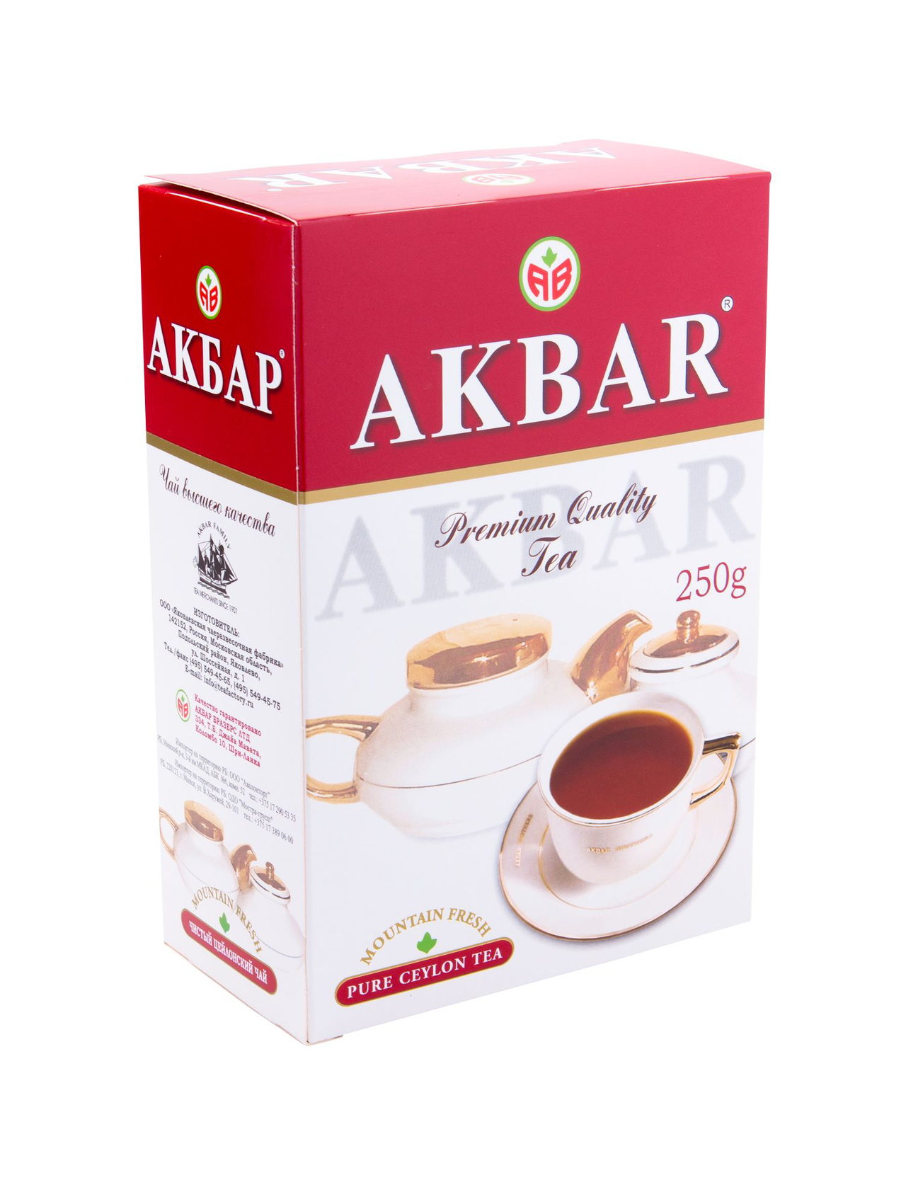 

Чай черный Akbar цейлонский крупнолистовой 250 г