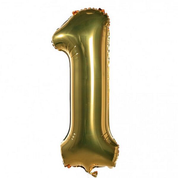 Воздушные шары Цифры (золото) 1