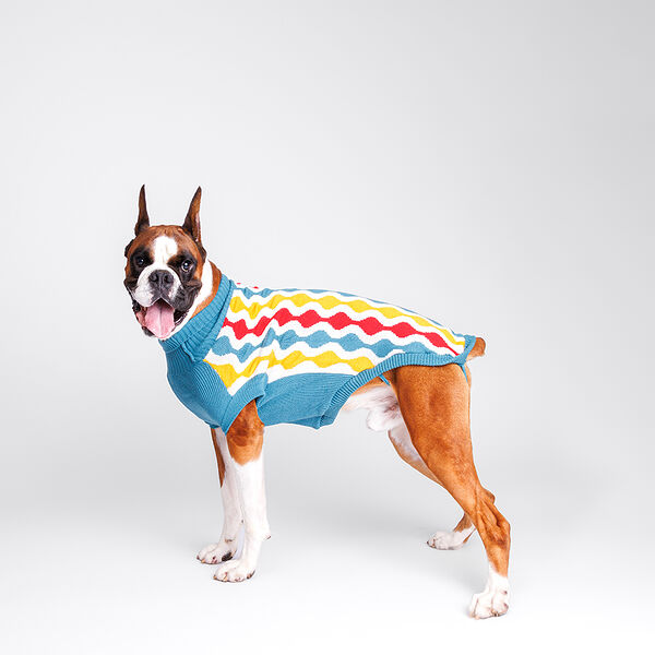 Свитер для кошек и собак, 60 см, светлый с узором