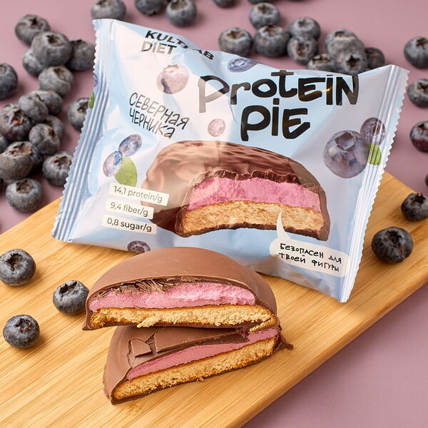 Протеиновое печенье с суфле Черника