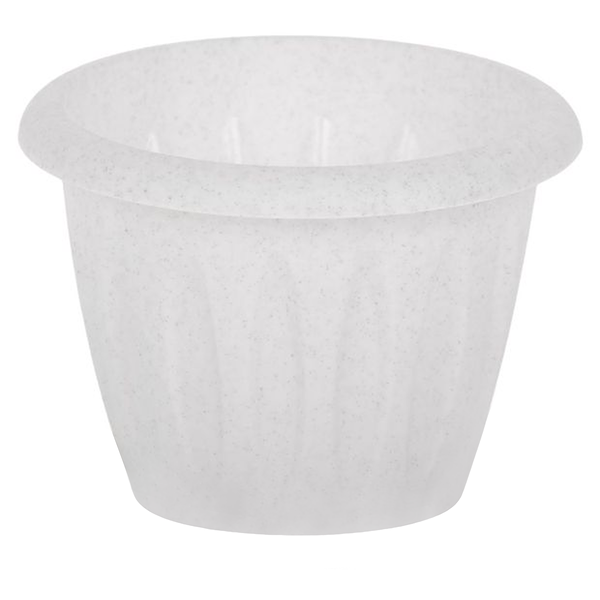 Кашпо Каждый день пластиковое белое 20 см