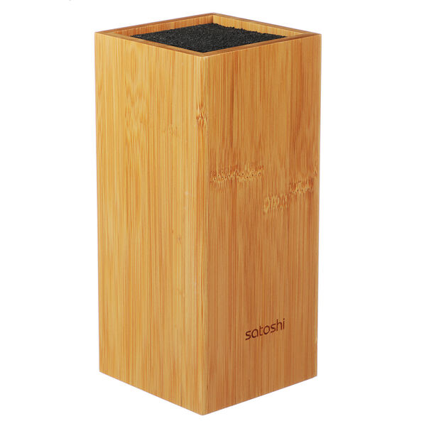 Satoshi бамбук подставка для ножей 10х10х22,5см, полипропиленовые разделители
