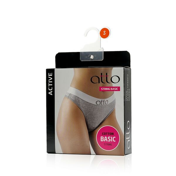 Женские трусы Atto Basic string, Серый, S