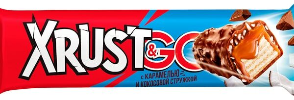 Батончик Xrust&Go вафельный с карамелью и кокосовой стружкой 30г
