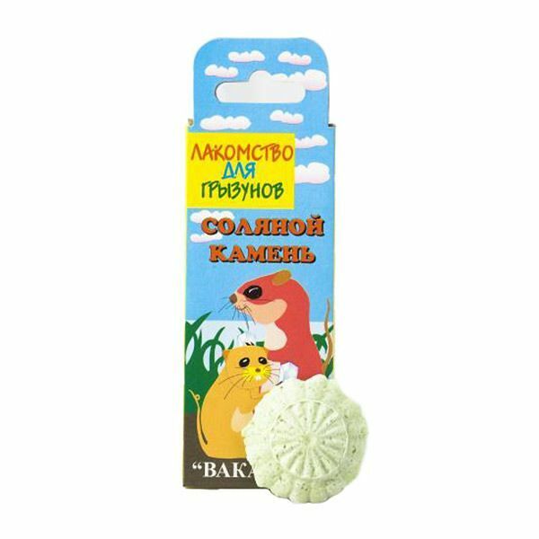 Лакомство Вака для грызунов соляной камень, 20 г.