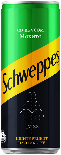 Напиток б/а газ Швеппс со вкусом Мохито ж/б 0,33 л