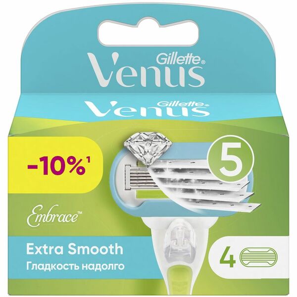 Кассеты сменные Venus Embrace, Gillette, 4 шт.