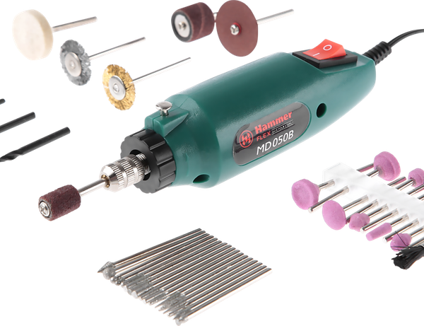 Дрель HAMMER Flex MD050B, мини, 12В, 15000 об/мин