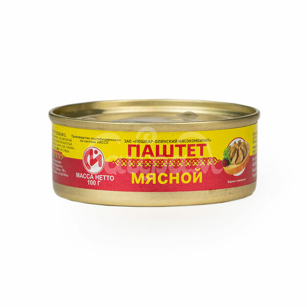 Паштет 100гр Мясной Йошкар-Олинский МК ж/б ключ