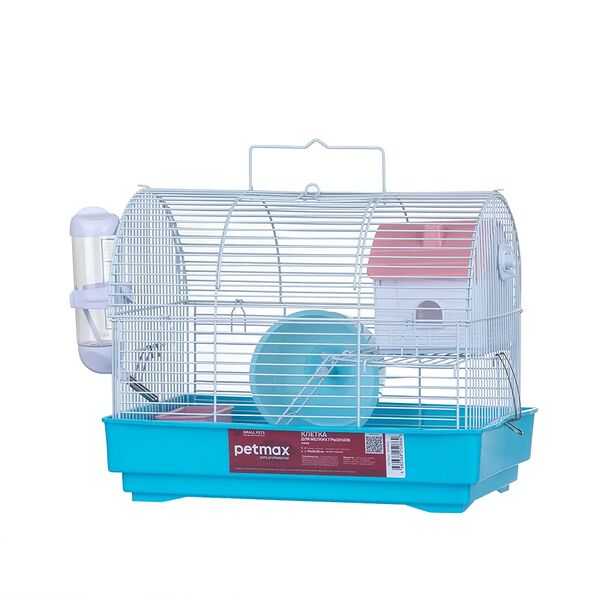 Клетка для мелких грызунов 33x23x26 см, синяя