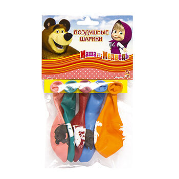 Воздушный шар Маша и Медведь 5шт ТМ Веселая затея