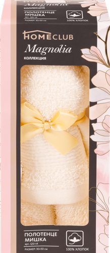 

Полотенце HOMECLUB Magnolia Bear 30x50см, Арт. QSI-t4, цвет в ассортименте, 1 шт.