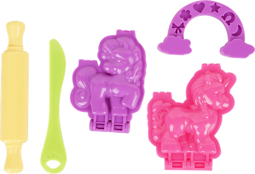 

Тесто для лепки КРОК&ДИЛЛИ Пони, с аксессуарами, 9 предметов