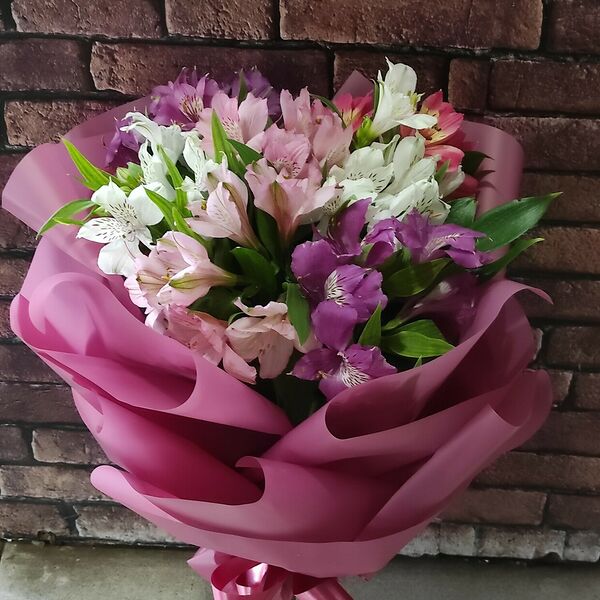 Альстромерия в матовой пленке