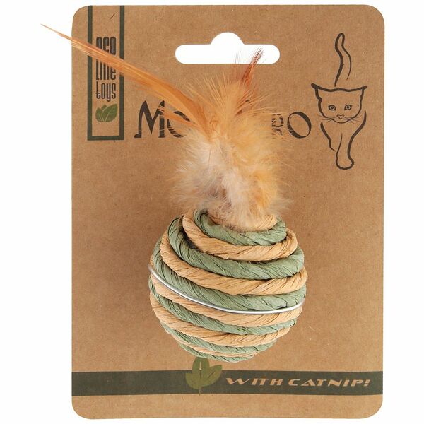 Игрушка для кошек Mon Tero Эко бочонок с хвостиком в ассортименте