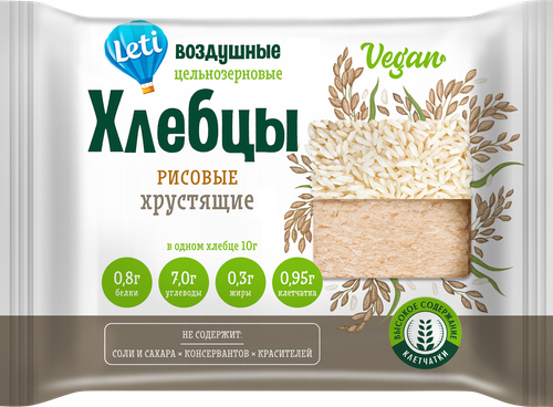 

Хлебцы рисовые LETI воздушные, 60г