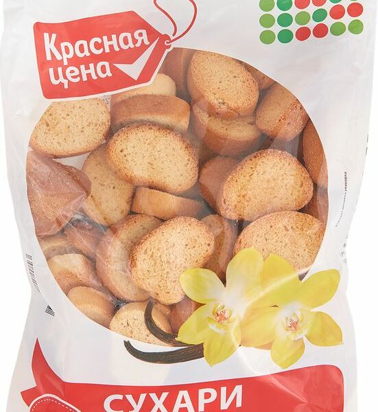 Сухари Красная цена Ванильные 350 г