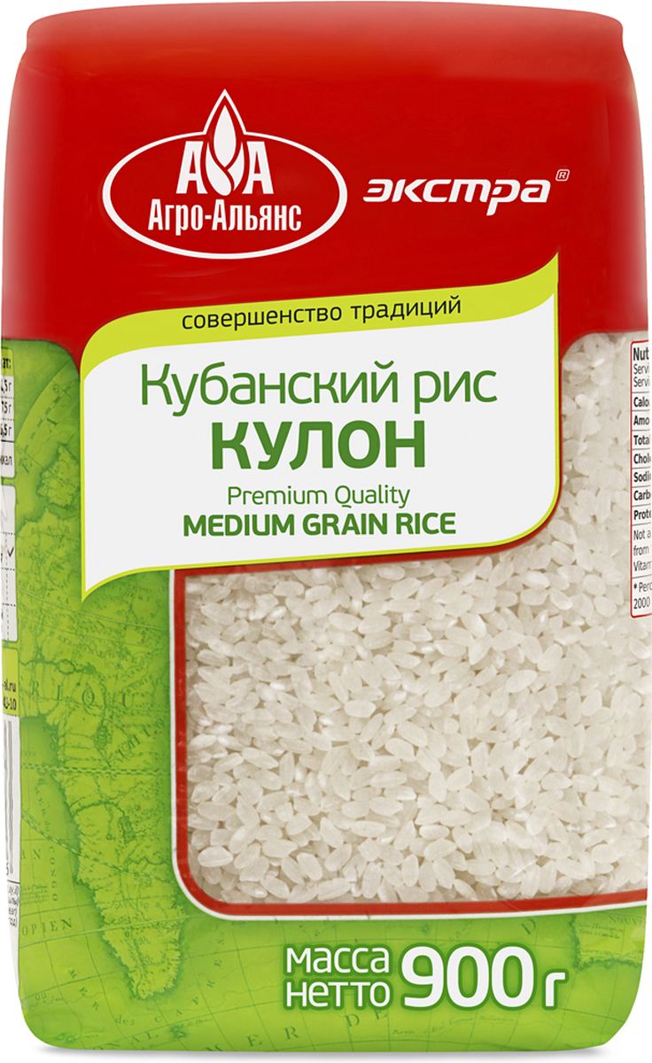

Рис Агро-Альянс Кубанский кулон 900 г