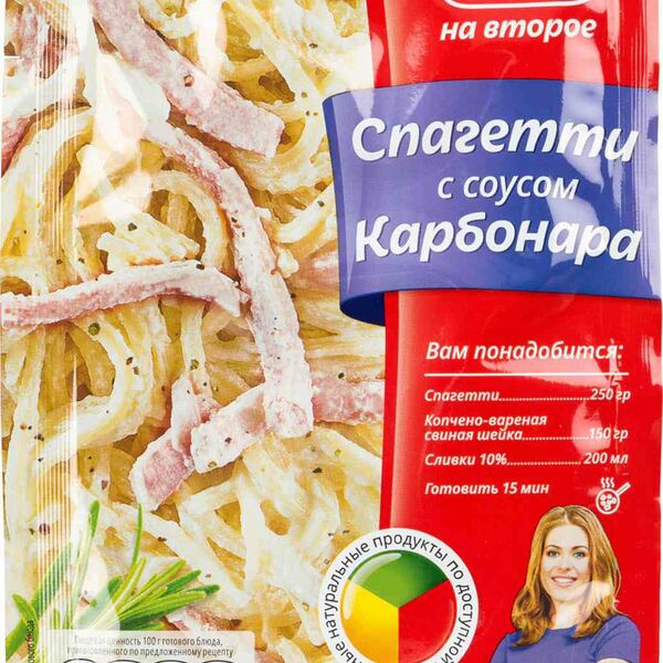 Приправа Трапеза На второе Спагетти с соусом Карбонара