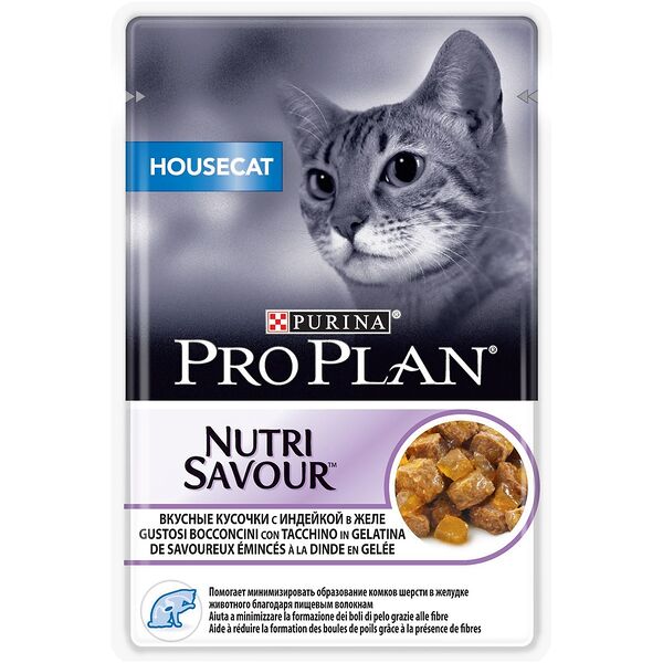 ProPlan nutrisavour консервы для Домашних кошек Индейка в желе 85гр
