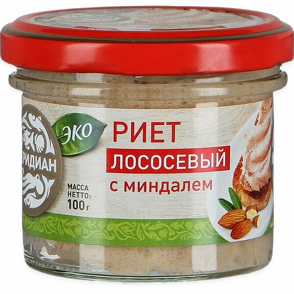Риет (паштет) из лосося с миндалём, «Меридиан»