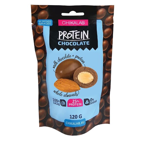 Драже Chikalab миндаль в молочном шоколаде 120 г