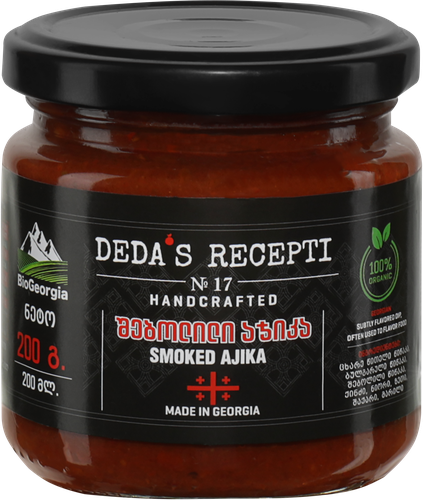 

Аджика красная BIO GEORGIA Adjika, smoked, копченая, 200г