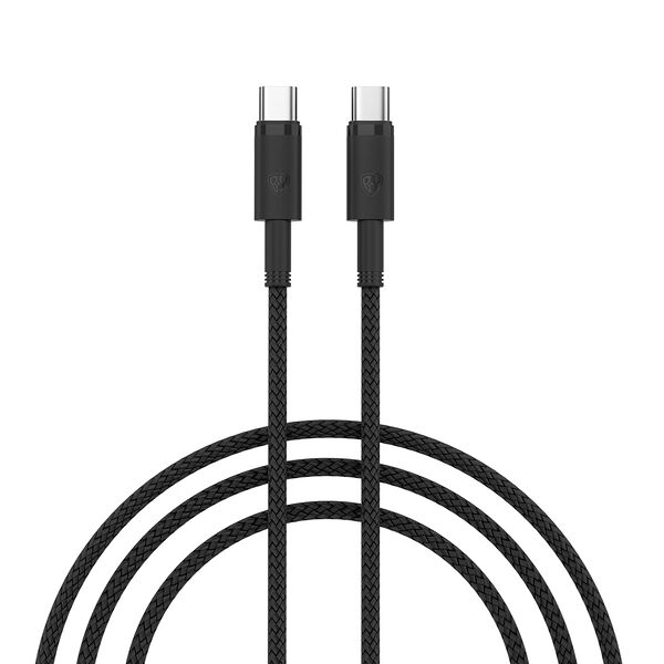 By кабель для зарядки storm type-c-type-c, 1м, 5а, быстрая зарядка qc 3.0, pd 65w, черный