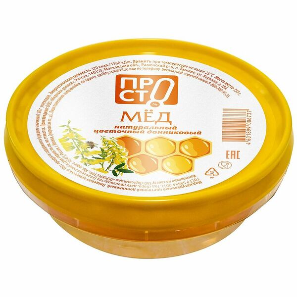 Мёд донниковый цветочный натуральный Пр!ст, 135г