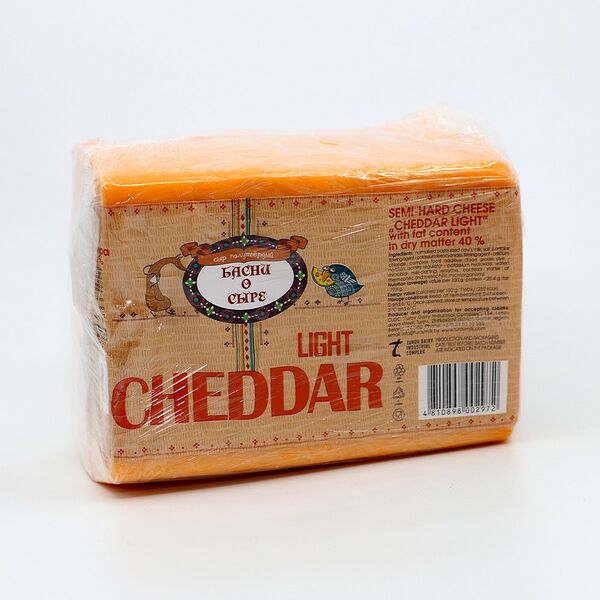 Сыр п\тв Чеддер Лайт 40% вес Басни о сыре
