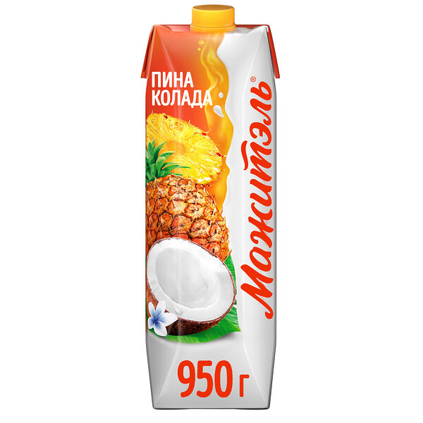 Сывороточно-молочный коктейль Мажитэль с соком и с витаминами Пина Колада, 950г