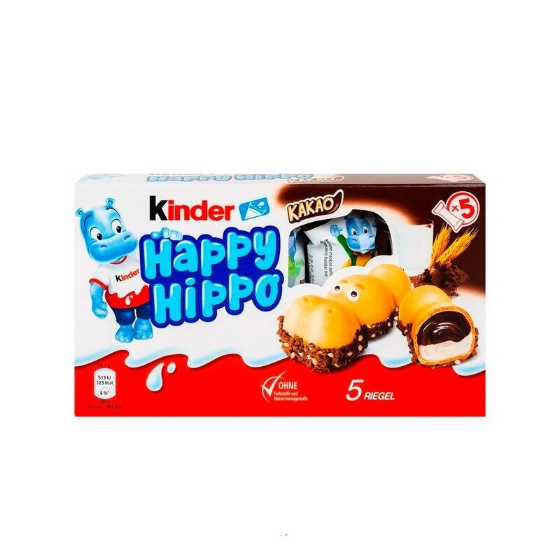

Вафли Kinder Happy Hippo с какао 103.5 г
