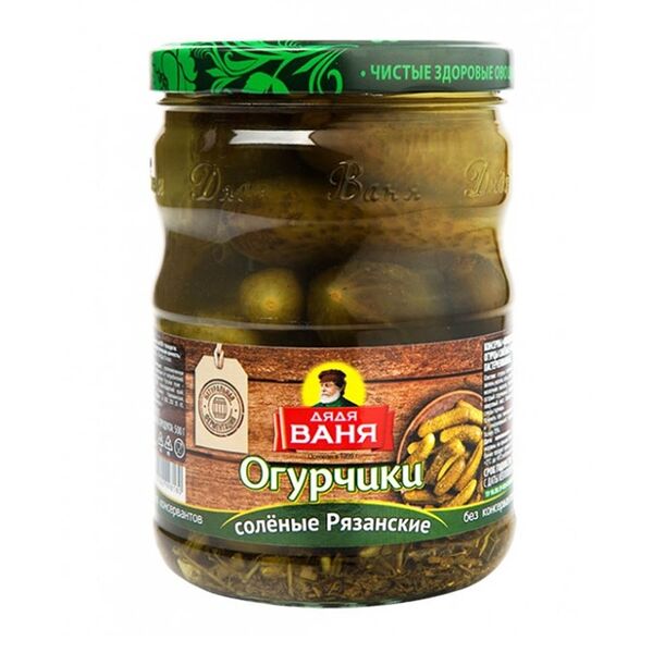 Огурцы солёные Дядя Ваня Рязанские 950 г