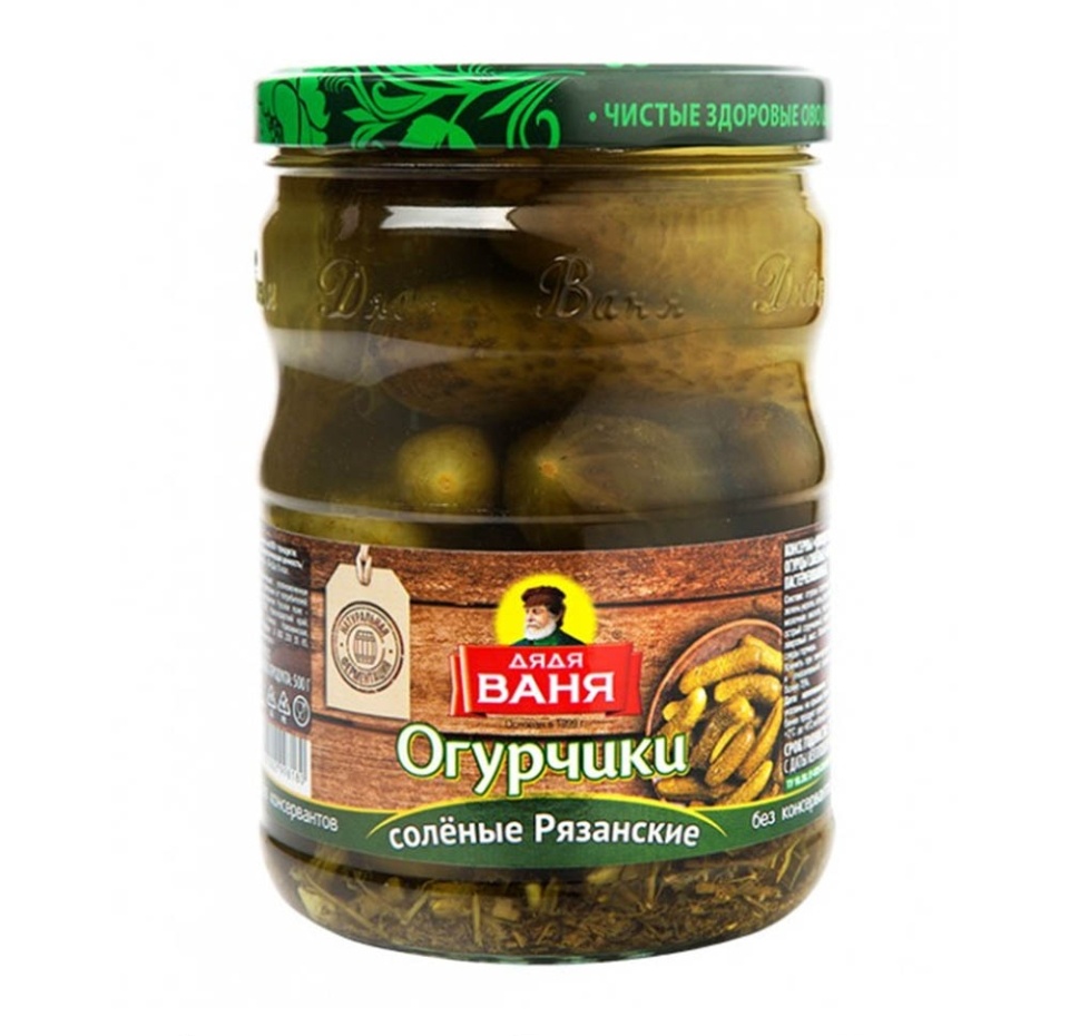 

Огурцы солёные Дядя Ваня Рязанские 950 г