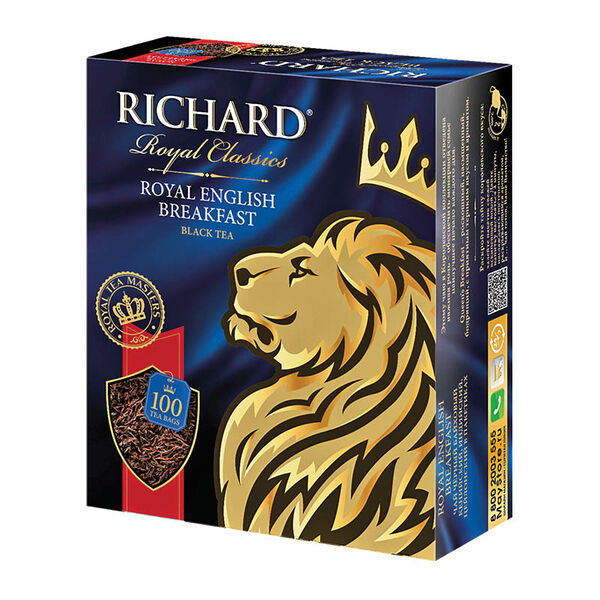 Чай черный Richard Royal English Breakfast в пакетиках 100 шт, 200г