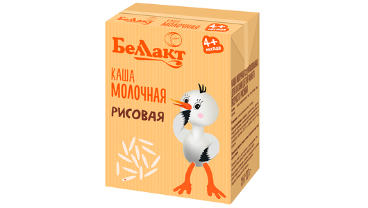 Каша молочная Беллакт рисовая стерилизованная с 4 месяцев