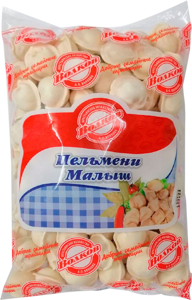 

Пельмени КХ Волкова Малыш 1 кг