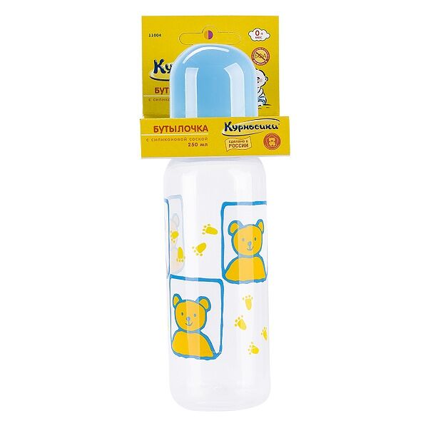 Курносики бутылочка с силиконовой соской 250 мл с рождения арт. 11004