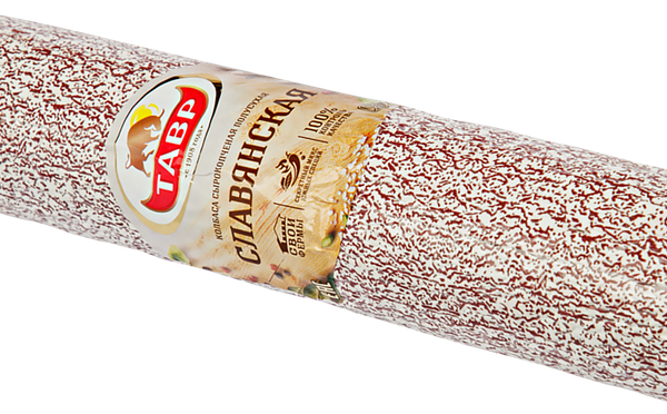 Колбаса ТАВР Славянская сырокопченая, вес 