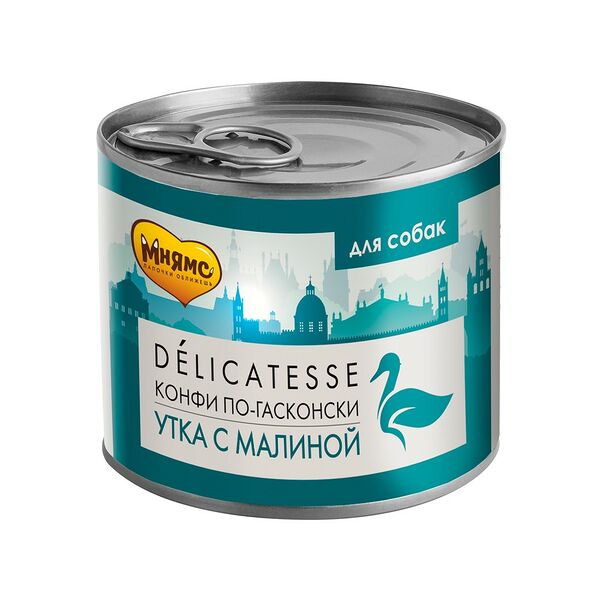 Корм для собак МНЯМС Конфи по-гасконски утка с малиной банка 200 г